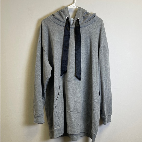 Just Be Gray Hoodie with Black Accents - Picture 1 of 4